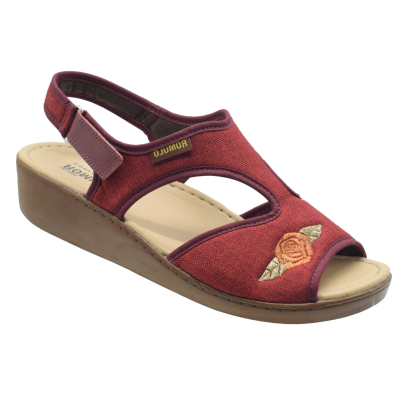 Romulo Sandalia Textil Rojo Mujer Talla 38 Ref 3067 